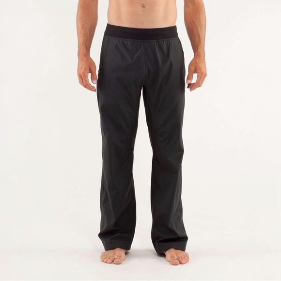 lululemon athletica Other - lululemon Black Presta Pants Men’s Vintage Yoga Style Running Track Pants sz XL